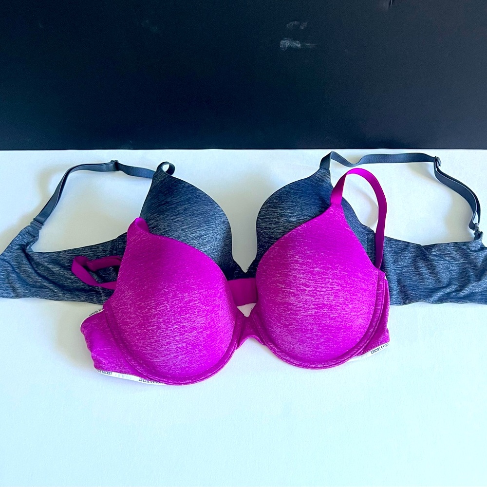Victoria’s Secret EUC uplift semi Demi’s 36C - heathered, black and fuchsia
